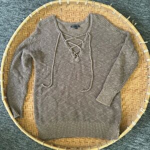 Super comfy lace up sweater from American Eagle